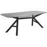 MINIFORMS table OTTO (240x126 cm - Verre Europe gris et frêne noir)