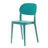 ALMA DESIGN set de 4 chaises AMY (Bleu émeraude - Polypropylène)