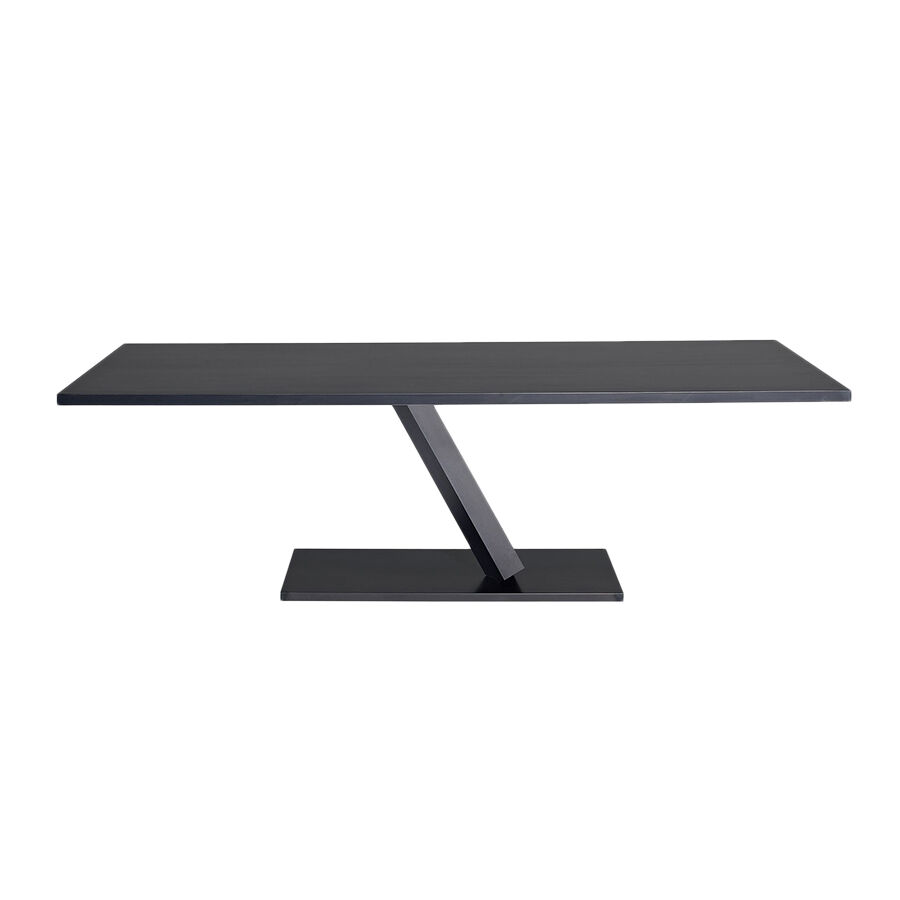 DESALTO table rectangulaire ELEMENT 200 x 99 cm (Laqué fer brut - Base en acier/ Plateau en MDF recouvert)