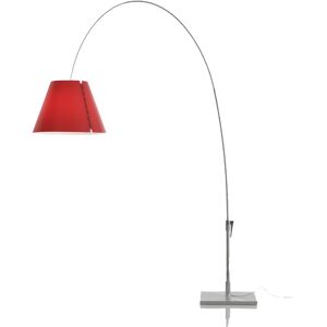 LUCEPLAN lampadaire LADY COSTANZA D13E i. (Tige aluminium / Abat-jour Rouge - aluminium et polycarbonate)