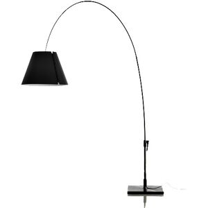 LUCEPLAN lampadaire LADY COSTANZA D13E i. (Tige Noire / Abat-jour Noir - aluminium et polycarbonate)