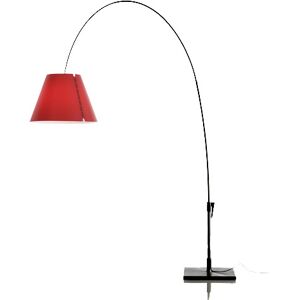 LUCEPLAN lampadaire LADY COSTANZA D13E d. (Tige noire / Abat-jour Rouge - aluminium et polycarbonate)