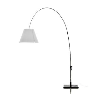 LUCEPLAN lampadaire LADY COSTANZA D13E i. (Tige noire / Abat-jour Blanc - aluminium et polycarbonate)
