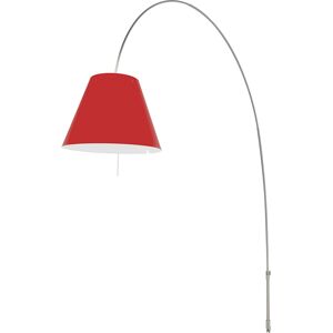 LUCEPLAN lampe murale applique LADY COSTANZA D13Ea i. (Tige aluminium / Abat-jour Rouge - aluminium et polycarbonate)