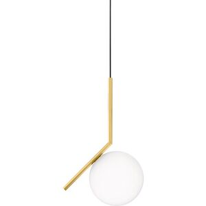 FLOS lampe a suspension IC S1 (Laiton brosse - Verre souffle et metal)