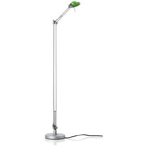 LUCEPLAN lampadaire BERENICE D12NPI (Aluminium, diffuseur vert - aluminium et verre)