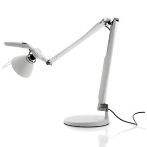 LUCEPLAN lampe de table FORTEBRACCIO D33N.100 D (Blanc - Bras en tôle, base en ABS)