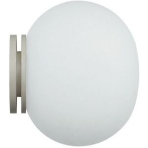 FLOS lampe murale applique ou lampe au plafond plafonnier MINI GLO-BALL (MINI C/W MIRROR MOUNTING - Verre blanc opale)