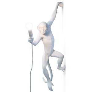 SELETTI lampe murale applique MONKEY LAMP a LED (Blanc, accroche a gauche - Resine)