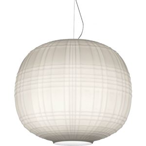 FOSCARINI lampe a suspension TARTAN LED (blanc, ampoule non comprise - Verre souffle en relief et acidifie)