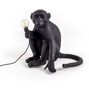 SELETTI lampe de table MONKEY LAMP a LED BLACK EDITION (Noir - Resine)