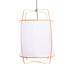 AY ILLUMINATE lampe a suspension Z2 BLONDE (Cotton white cover - Structure en bambou clair et tissu)