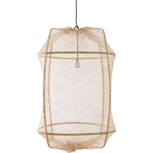 AY ILLUMINATE lampe a suspension Z2 BLONDE (Sisal net tea dyed - Structure en bambou clair et tissu)