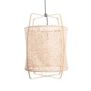 AY ILLUMINATE lampe a suspension Z2 BLONDE (Paper natural - Structure en bambou clair et tissu)