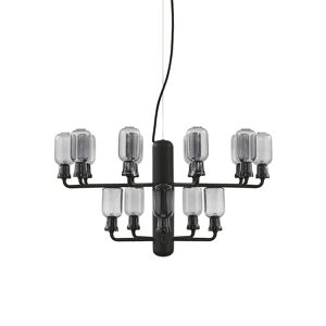 Normann Copenhagen a suspension AMP CHANDELIER (Petite / Noir - Verre, marbre, acier verni par poudre)