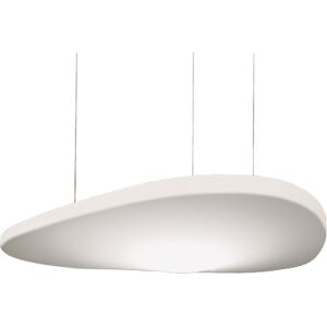 LUCEPLAN lampe a suspension PÉTALE petale D71P1V (Variateur DALI + LED - Panneau insonorise / tissu elastique blanc)