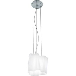 ARTEMIDE lampe a suspension LED NET LINE 66 (Diffuseur couleur soie brillant - Verre souffle, aluminium)