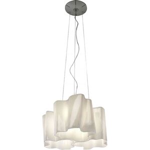 ARTEMIDE lampe a suspension LOGICO MINI 3x120° (Diffuseur couleur soie brillant - Verre souffle, aluminium)