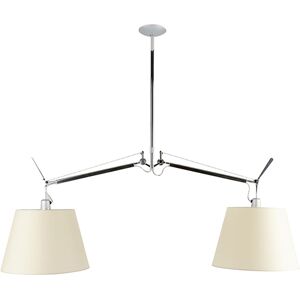 ARTEMIDE lampe a suspension TOLOMEO BASCULANTE 2 BRACCI (ø 32 cm - parchemin, Aluminium)