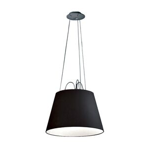 ARTEMIDE lampe a suspension TOLOMEO MEGA (42 cm structure aluminium - tissu noir, Aluminium)