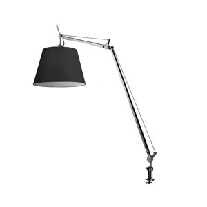 ARTEMIDE lampe de table TOLOMEO MEGA LED avec crampon (Ø 42 cm variateur sur tete - Diffuseur en tissu noir)