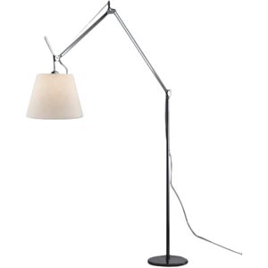 ARTEMIDE lampadaire TOLOMEO MEGA LED Ø 36 cm (Diffuseur en papier parchemin et structure noire - Aluminium, acier avec variateur sur le cable)