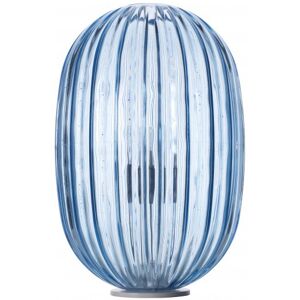 FOSCARINI lampe de table PLASS MEDIA ON/OFF (Bleu - polycarbonate en roto-moulage et acier)