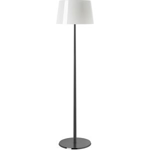 FOSCARINI lampadaire LUMIERE XXL (blanc / Cromo noir - Verre souffle et metal)