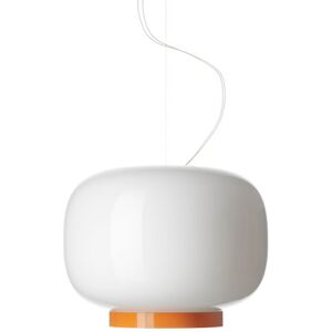 FOSCARINI lampe a suspension CHOUCHIN REVERSE a LED dimmable 1 (Blanc / orange - Peint verre souffle)