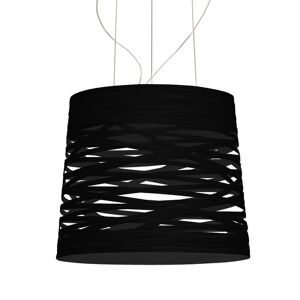 FOSCARINI lampe a suspension TRESS GRAND a LED dimmable (Noir - fibre de verre, metal chrome et Aluminium)