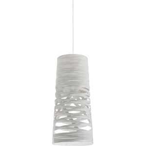 FOSCARINI lampe a suspension TRESS MINI (Blanc - fibre de verre, metal chrome)