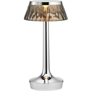 FLOS lampe de table BON JOUR UNPLUGGED (Chrome avec couronne fume - PMMA)