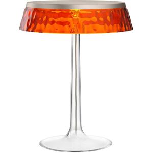 FLOS lampe de table BON JOUR (Chrome opaque avec couronne ambre - PMMA)