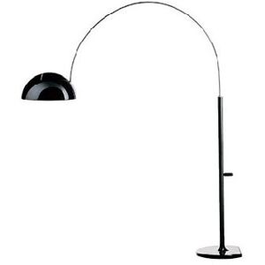 OLUCE lampadaire Coupe 3320R (Noir - Aluminium et metal chrome)