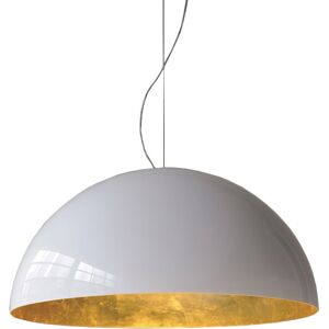 OLUCE lampe a suspension SONORA 490 (Blanc/Or - metal et PMMA)