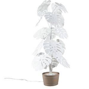 ARTI E MESTIERI lampadaire MONSTERA GRANDE (blanc, vase beige - Metal verni)