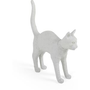 SELETTI lampe de table chat CAT LAMP JOBBY (White - Resine)