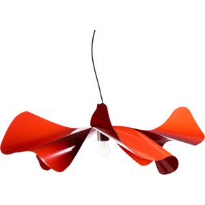 OPINION CIATTI lampe a suspension PAPAVERO RAGGIANTE Ø 90 cm (Rouge, cable noir - Acier Inox)