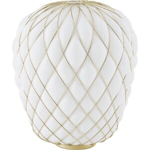 FONTANA ARTE lampe de table PINECONE Ø 50 cm (Blanc / Cage or - Verre souffle et metal)