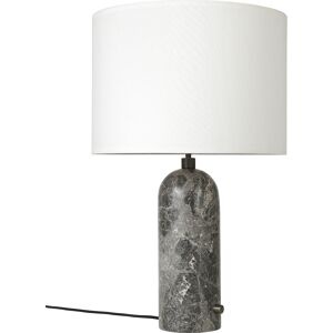 GUBI lampe de table GRAVITY LARGE (Gris - Marbre et Tissu blanc)