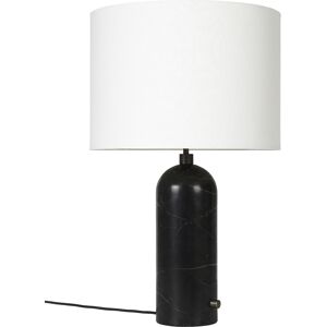 GUBI lampe de table GRAVITY LARGE (Noir - Marbre et Tissu blanc)