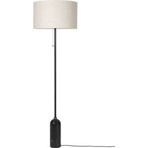 GUBI lampadaire GRAVITY (Noir - Marbre et Tissu Canvas)