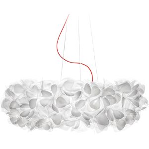 SLAMP lampe a suspension CLIZIA LARGE MAMA NON MAMA WHITE (Cable Rouge - Cristalflex®)