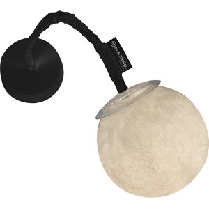 IN-ES.ARTDESIGN lampe murale applique MICRO LUNA APPLIQUE (Base noire - Laprene, acier et Nebulite)