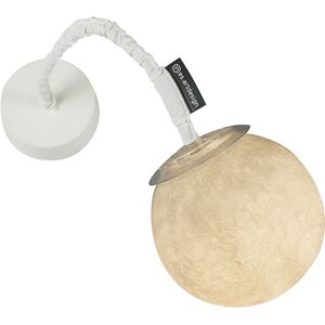 IN-ES.ARTDESIGN lampe murale applique MICRO LUNA APPLIQUE (Base blanche - Laprene, acier et Nebulite)