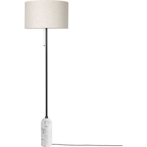 GUBI lampadaire GRAVITY (Blanc - Marbre et Tissu Canvas)