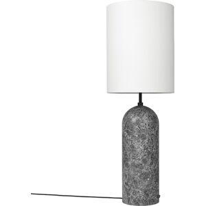 GUBI lampadaire GRAVITY XL HIGH (Gris - Marbre et Tissu blanc)