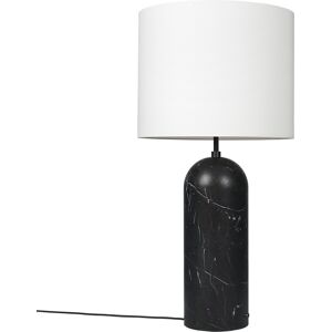 GUBI lampadaire GRAVITY XL LOW (Noir - Marbre et Tissu blanc)