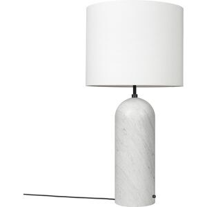 GUBI lampadaire GRAVITY XL LOW (Blanc - Marbre et Tissu blanc)