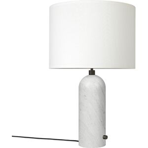 GUBI lampe de table GRAVITY LARGE (Blanc - Marbre et Tissu blanc)